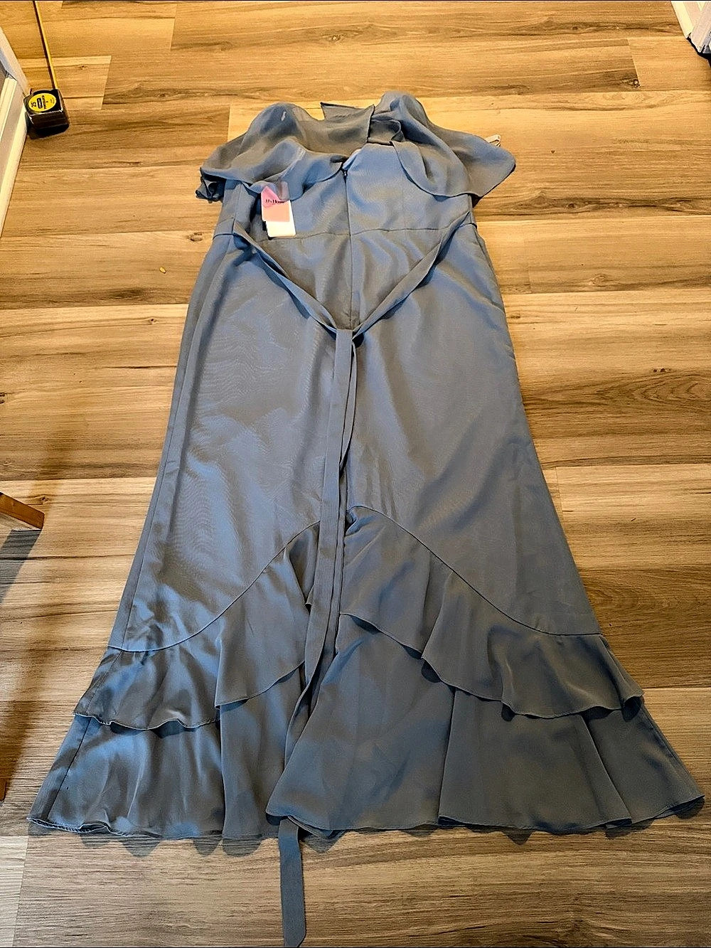 JJ’s House Blue Ruffle Maxi Dress NWT - Picture 5 of 5